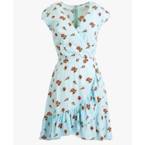J. Crew Mercantile Faux Wrap Floral Dress Size 4 - Picture 2 of 8